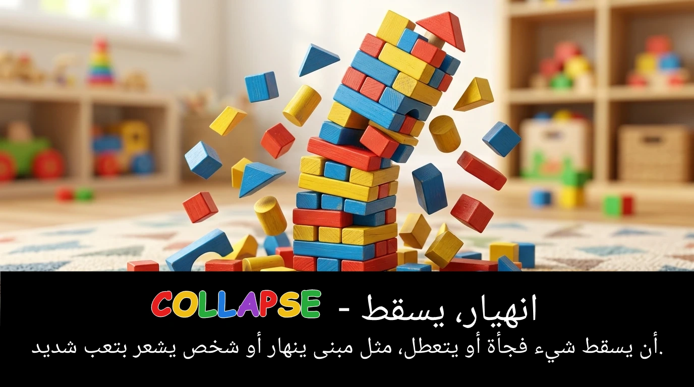 Arabic Illustration for collapse